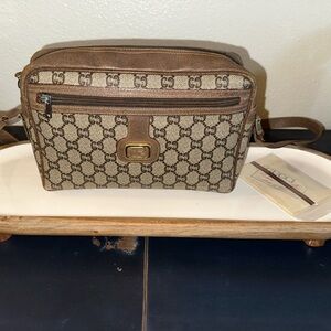 Gucci Plus Brown Monogram Crossbody Bag